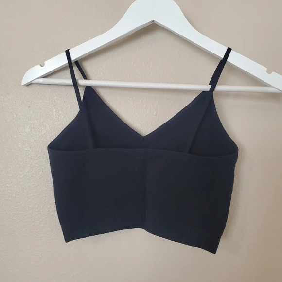 Spiritual Gangster Black Ribbed Row Crop Top XS/S - Picture 5 of 6